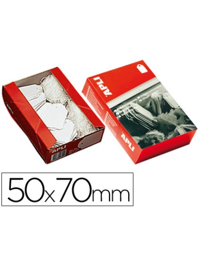 Etiquetas colgantes apli 396 50x70 mm caja de 400 unidades