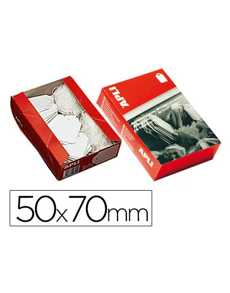 Etiquetas colgantes apli 396 50x70 mm caja de 400 unidades