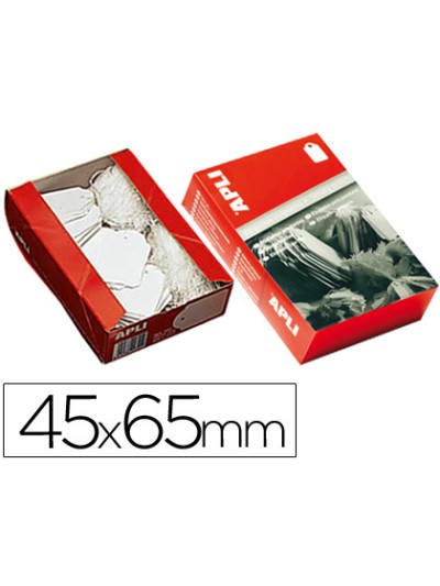 Etiquetas colgantes apli 395 45x65 mm caja de 400 unidades