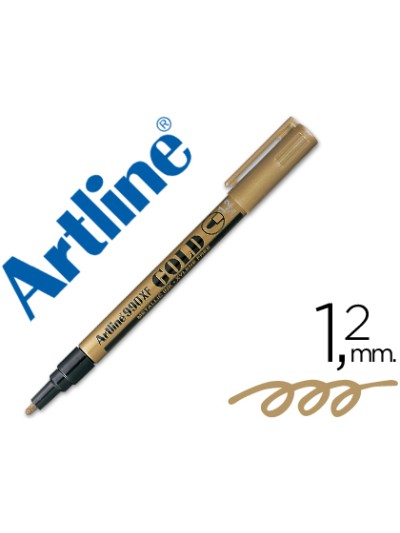 Rotulador artline marcador permanente punta metalica ek-990 oro punta redonda 1.2 mm