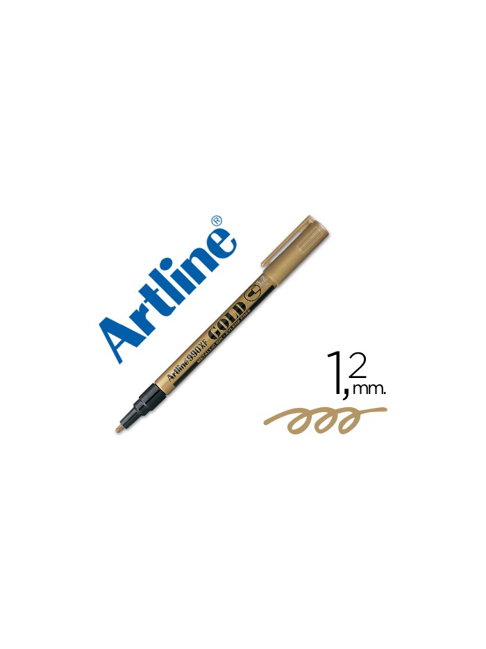Rotulador artline marcador permanente punta metalica ek-990 oro punta redonda 1.2 mm Rotulador artline marcador permanente punta metalica ek-990 oro punta redonda 1.2 mm