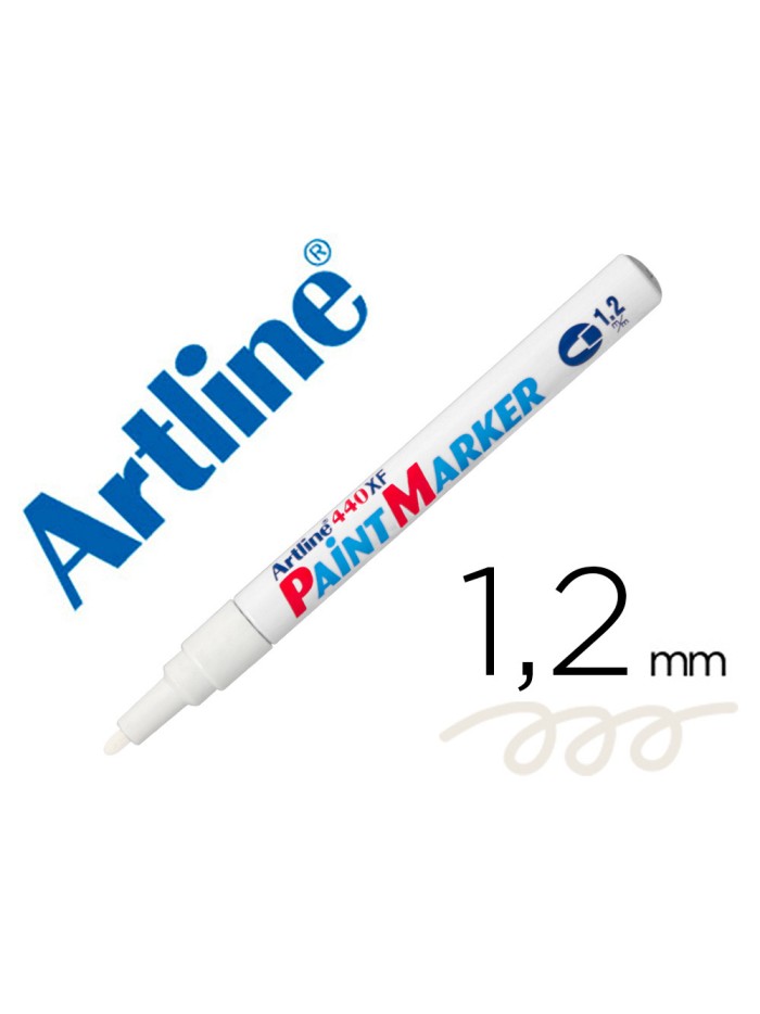 Rotulador artline marcador permanente ek-440 xf blanco punta redonda 1.2 mm metal caucho y plastico Rotulador artline marcador permanente ek-440 xf blanco punta redonda 1.2 mm metal caucho y plastico
