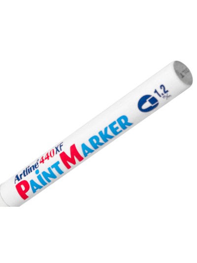 Rotulador artline marcador permanente ek-440 xf blanco punta redonda 1.2 mm metal caucho y plastico