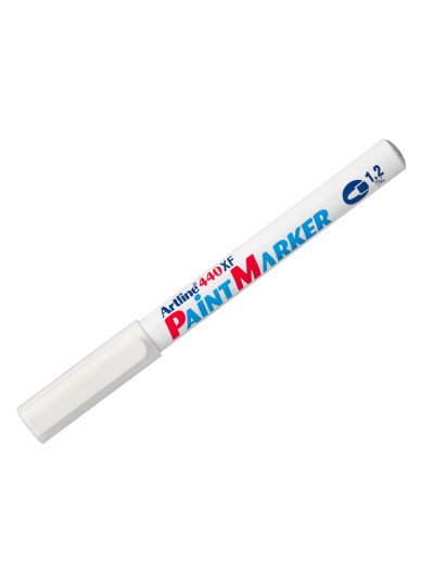 Rotulador artline marcador permanente ek-440 xf blanco punta redonda 1.2 mm metal caucho y plastico