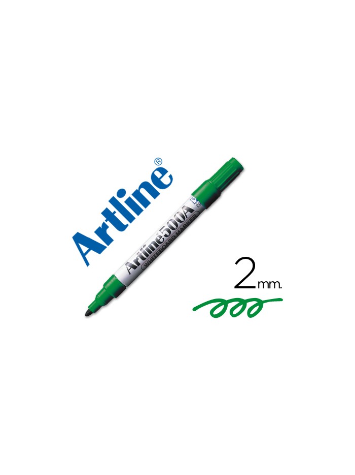 Rotulador artline pizarra ek-500 verde punta redonda 2 mm recargable Rotulador artline pizarra ek-500 verde punta redonda 2 mm recargable
