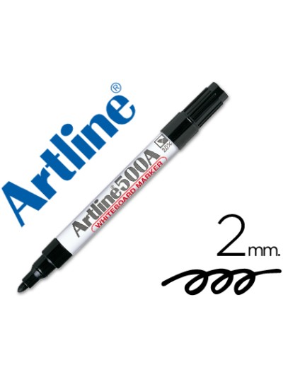 Rotulador artline pizarra ek-500 negro punta redonda 2 mm recargable
