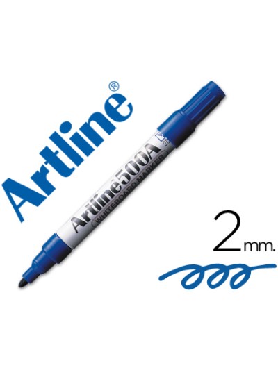 Rotulador artline pizarra ek-500 azul punta redonda 2 mm recargable