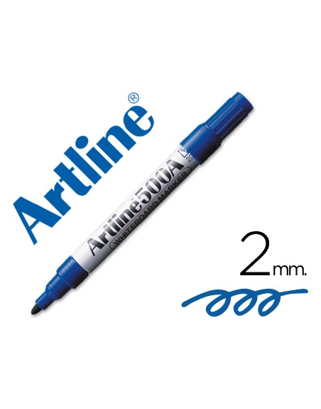 Rotulador artline pizarra ek-500 azul punta redonda 2 mm recargable