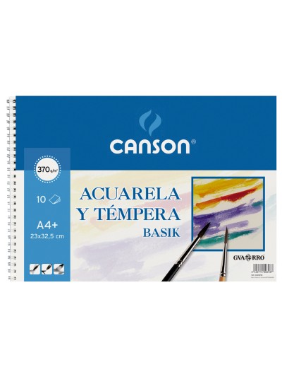 Bloc dibujo acuarela din a3 espiral 32.5x46 cm 10 hojas de 370 gr/m2