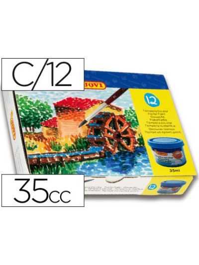 Tempera jovi 35 ml caja de 12 colores surtidos