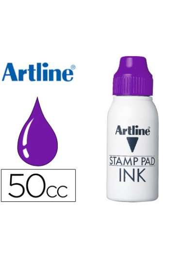 Tinta tampon artline violeta bote 50 cc