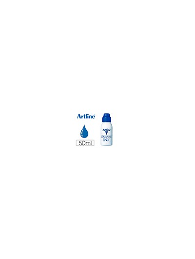 Tinta tampon artline azul bote 50 cc