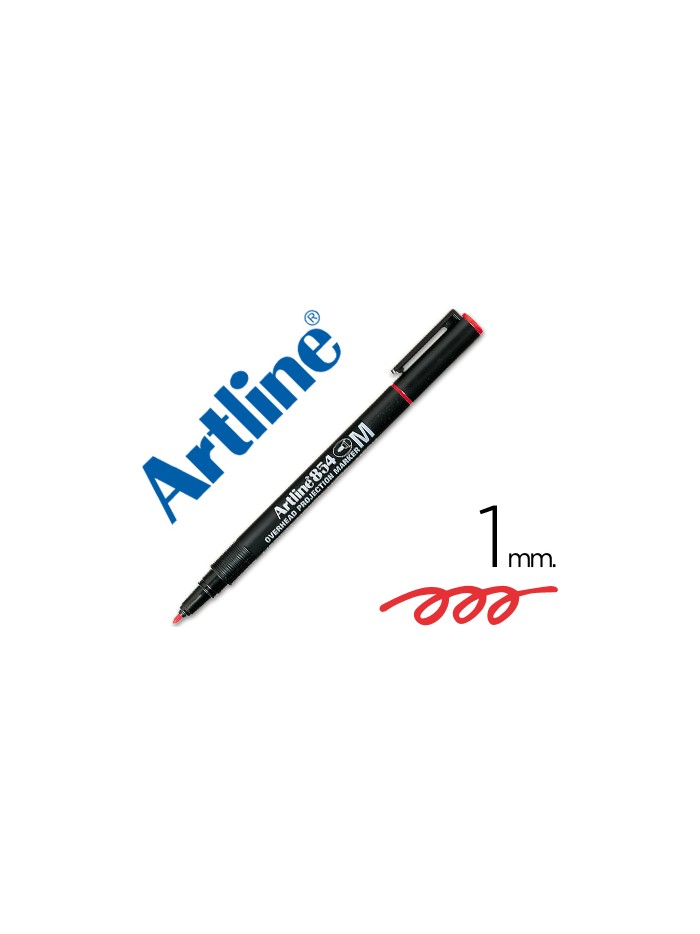 Rotulador artline retroproyeccion punta fibra permanente ek-854 rojo -punta redonda 1 mm Rotulador artline retroproyeccion punta fibra permanente ek-854 rojo -punta redonda 1 mm
