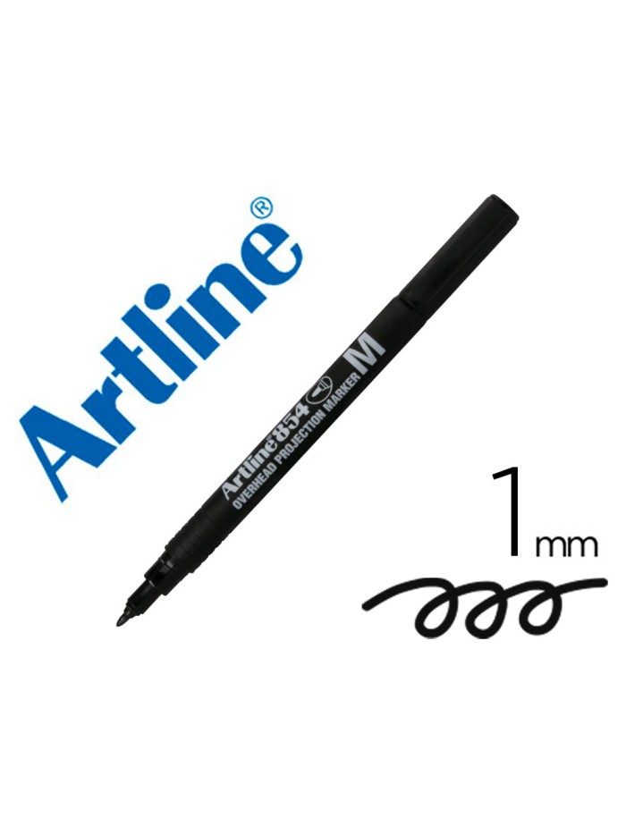 Rotulador artline retroproyeccion punta fibra permanente ek-854 negro -punta redonda 1 mm Rotulador artline retroproyeccion punta fibra permanente ek-854 negro -punta redonda 1 mm
