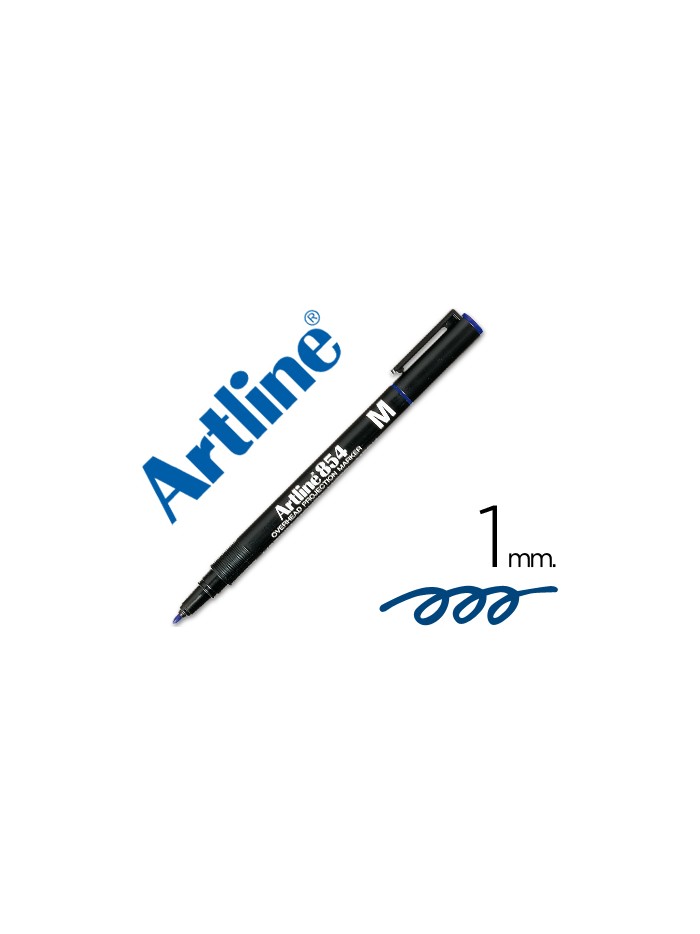 Rotulador artline retroproyeccion punta fibra permanente ek-854 azul -punta redonda 1 mm Rotulador artline retroproyeccion punta fibra permanente ek-854 azul -punta redonda 1 mm