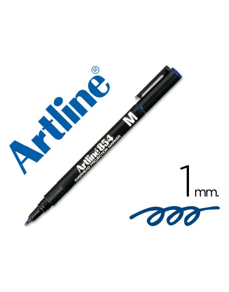 Rotulador artline retroproyeccion punta fibra permanente ek-854 azul -punta redonda 1 mm