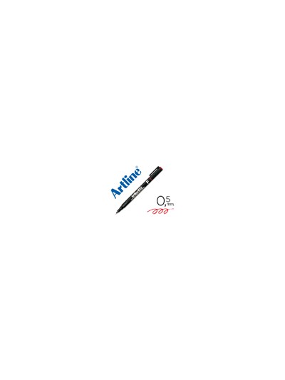 Rotulador artline retroproyeccion punta fibra permanente ek-853 rojo -punta redonda 0.5 mm