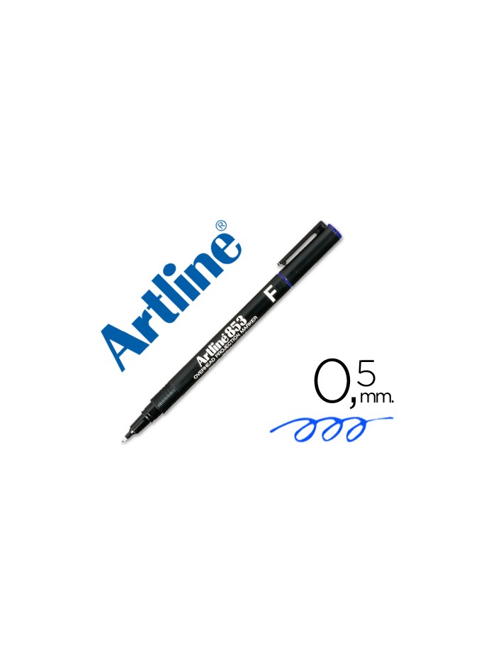 Rotulador artline retroproyeccion punta fibra permanente ek-853 azul -punta redonda 0.5 mm Rotulador artline retroproyeccion punta fibra permanente ek-853 azul -punta redonda 0.5 mm