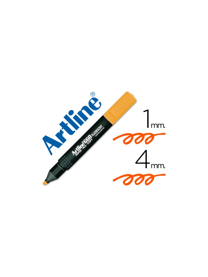 Rotulador artline fluorescente ek-660 naranja punta biselada Rotulador artline fluorescente ek-660 naranja punta biselada