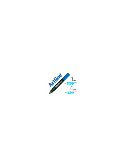 Rotulador artline fluorescente ek-660 azul punta biselada