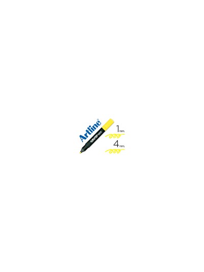 Rotulador artline fluorescente ek-660 amarillo punta biselada