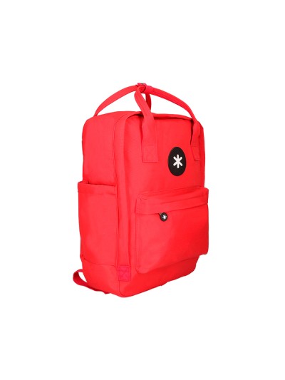 Cartera antartik mochila 2 asas y bolsillos exteriores rojo 300x115x390 mm