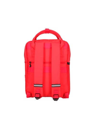 Cartera antartik mochila 2 asas y bolsillos exteriores rojo 300x115x390 mm