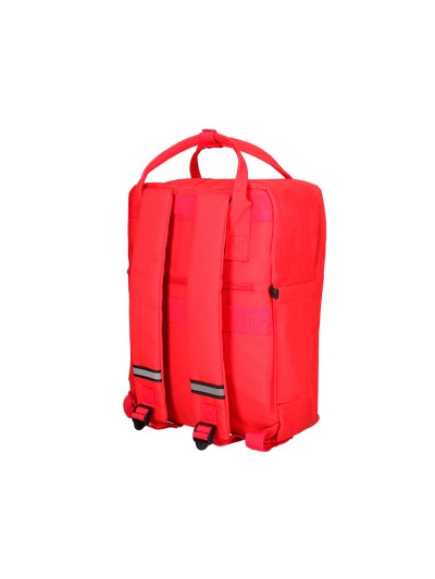 Cartera antartik mochila 2 asas y bolsillos exteriores rojo 300x115x390 mm
