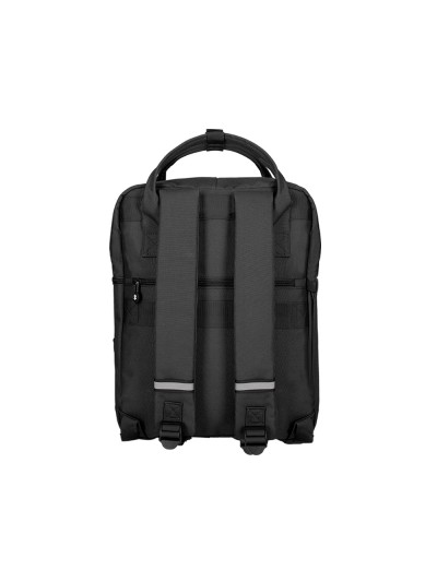 Cartera antartik mochila 2 asas y bolsillos exteriores negro 300x115x390 mm