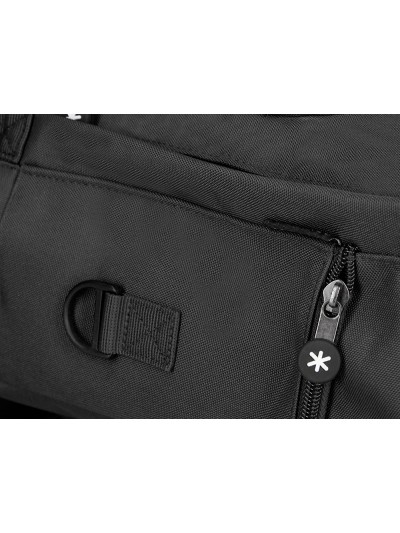 Cartera antartik mochila 2 asas y bolsillos exteriores negro 300x115x390 mm