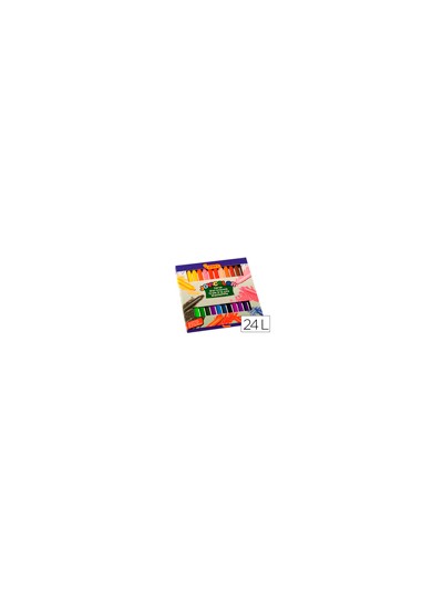 Lapices cera jovicolor caja de 24 unidades colores surtidos