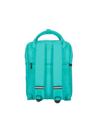 Cartera antartik mochila 2 asas y bolsillos exteriores menta 300x115x390 mm