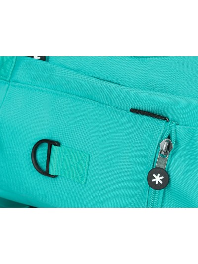 Cartera antartik mochila 2 asas y bolsillos exteriores menta 300x115x390 mm