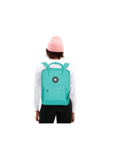 Cartera antartik mochila 2 asas y bolsillos exteriores menta 300x115x390 mm