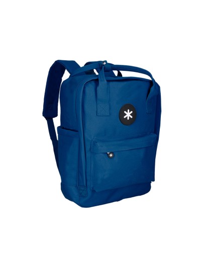 Cartera antartik mochila 2 asas y bolsillos exteriores azul 300x115x390 mm