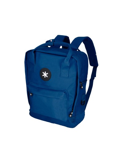 Cartera antartik mochila 2 asas y bolsillos exteriores azul 300x115x390 mm