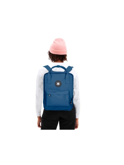 Cartera antartik mochila 2 asas y bolsillos exteriores azul 300x115x390 mm