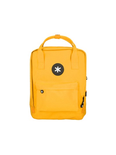 Cartera antartik mochila 2 asas y bolsillos exteriores mostaza 300x115x390 mm