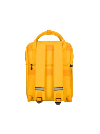 Cartera antartik mochila 2 asas y bolsillos exteriores mostaza 300x115x390 mm