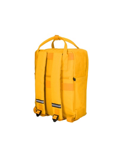 Cartera antartik mochila 2 asas y bolsillos exteriores mostaza 300x115x390 mm