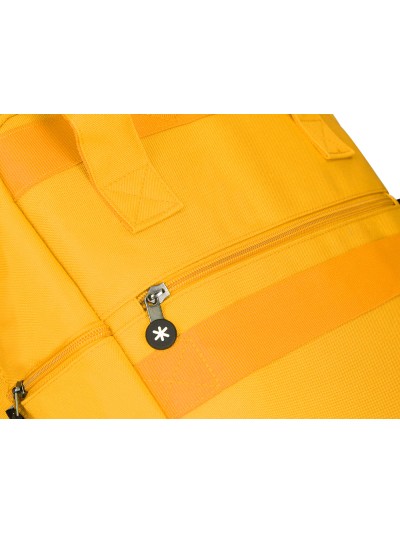 Cartera antartik mochila 2 asas y bolsillos exteriores mostaza 300x115x390 mm