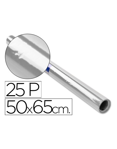 Papel celofan rollo trepado incoloro 25 hojas de 50x65 cm