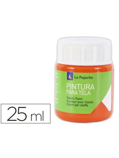Pintura para tela la pajarita anaranjado 25 ml