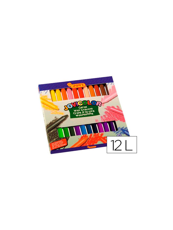Lapices cera jovicolor caja de 12 unidades colores surtidos Lapices cera jovicolor caja de 12 unidades colores surtidos