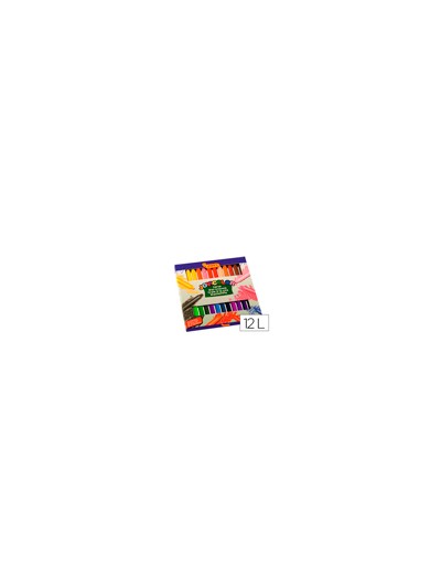 Lapices cera jovicolor caja de 12 unidades colores surtidos