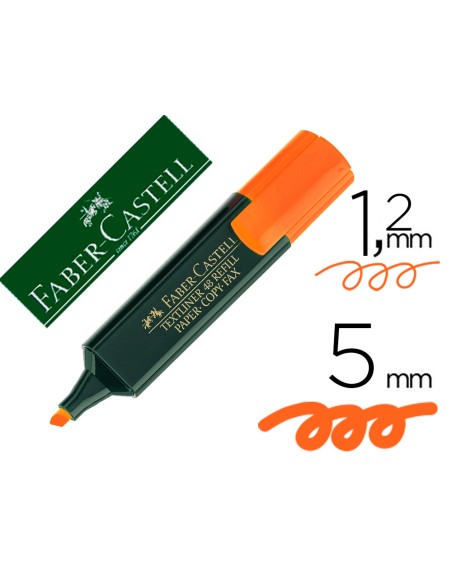 Rotulador faber fluorescente 48-15 naranja
