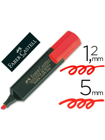 Rotulador faber fluorescente 48-21 rojo
