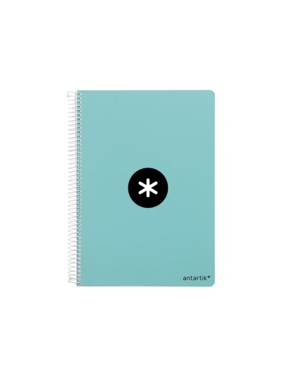 Cuaderno espiral antartik a4 micro tapa dura 80h 100 gr cuadro 5mm sin bandas 4 taladros color menta