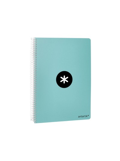 Cuaderno espiral antartik a4 micro tapa dura 80h 100 gr cuadro 5mm sin bandas 4 taladros color menta