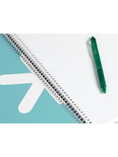 Cuaderno espiral antartik a4 micro tapa dura 80h 100 gr cuadro 5mm sin bandas 4 taladros color menta